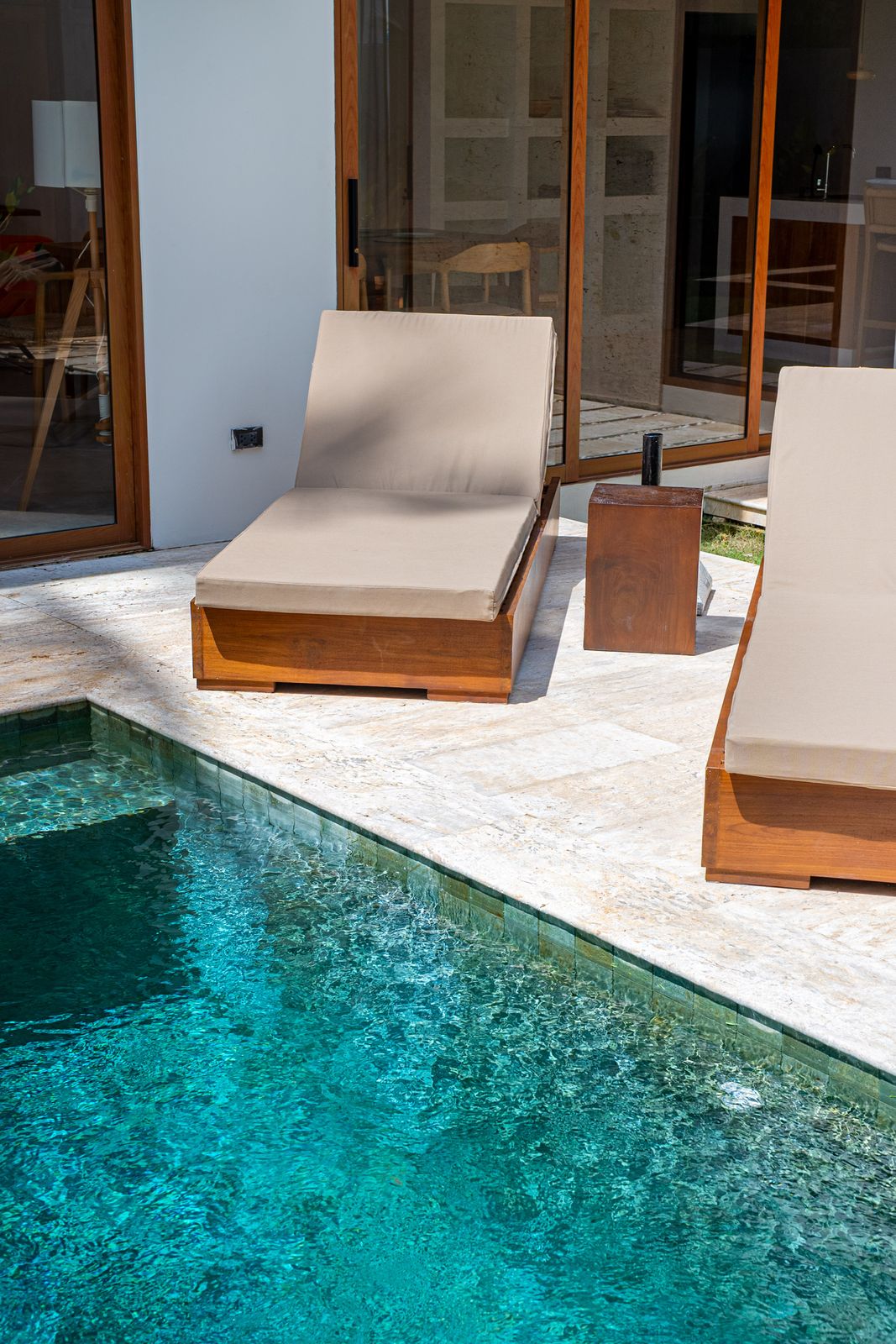 Pool and loungers