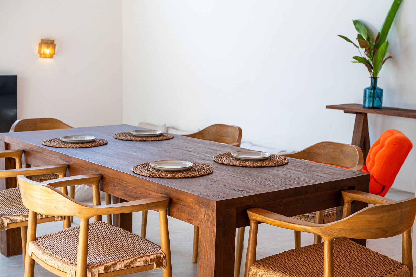 Teak dining table