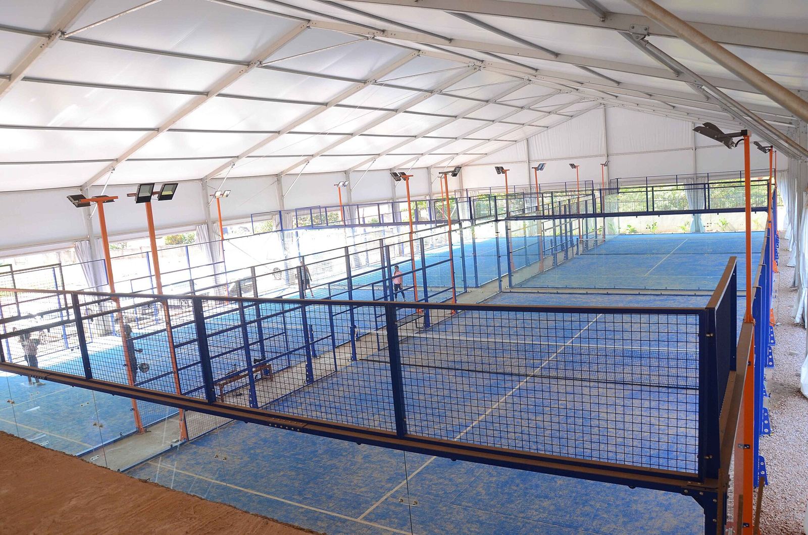 Covered padel courts