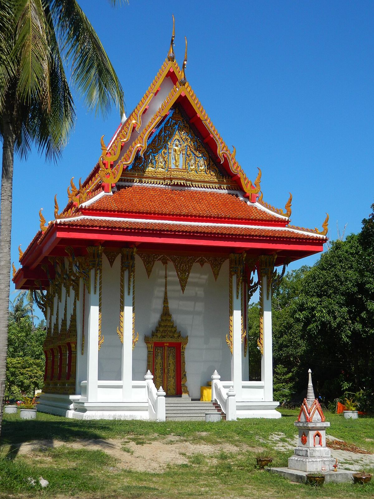 Ordination hall of Wat Srithanu temple in Srithanu village, Koh Phangan